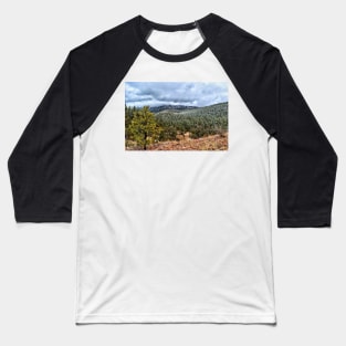 Snow In The Mountains Baseball T-Shirt